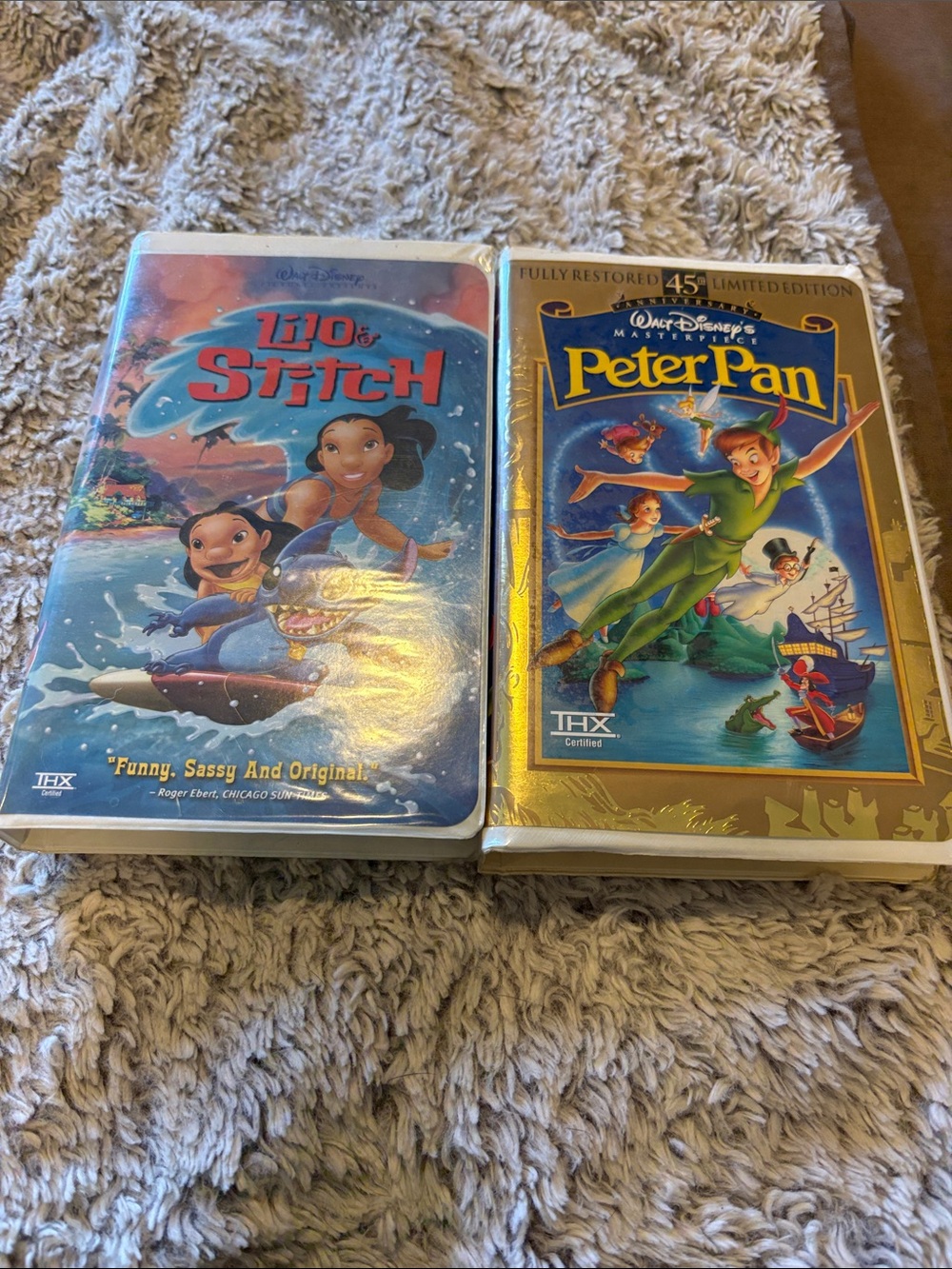 Disney Lilo & Stitch and Peter Pan VHS